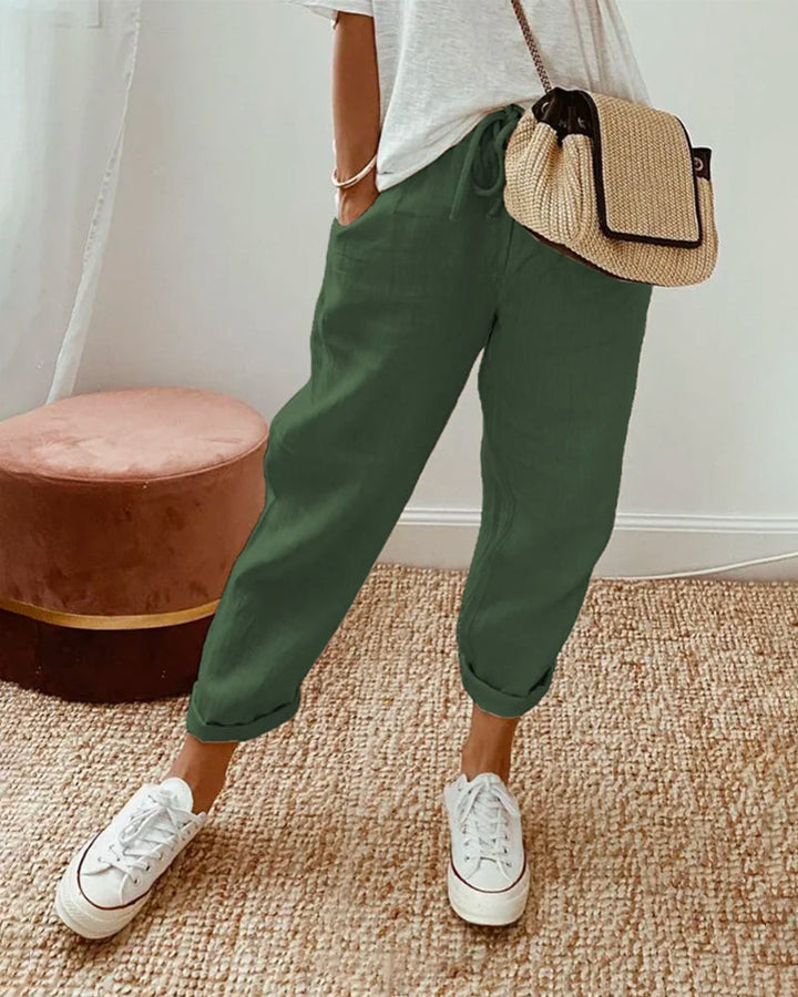 Elegante Bequeme Fliessende Hose