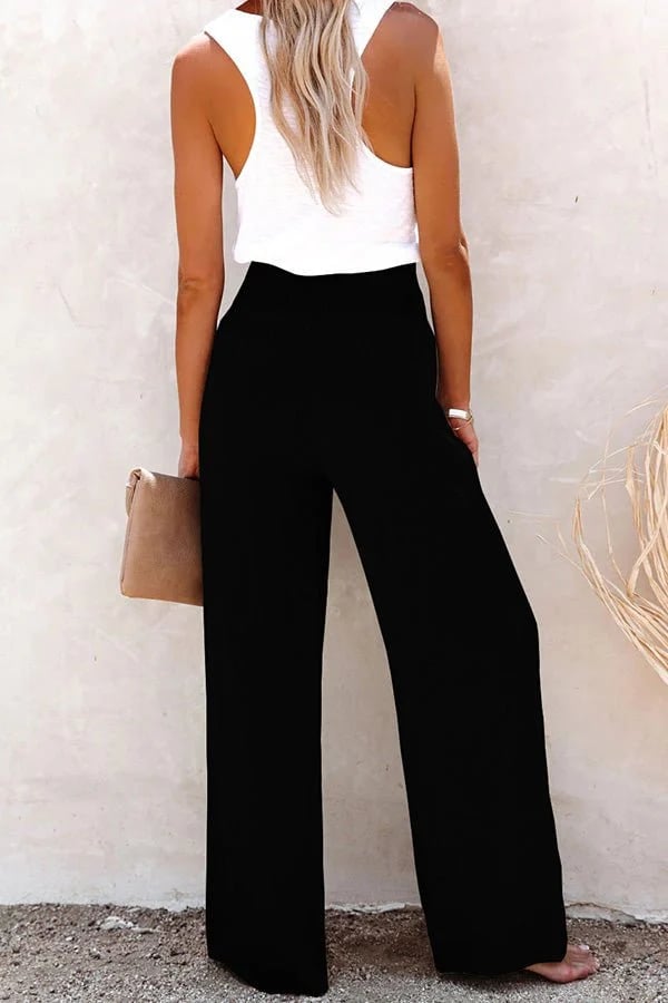 Riana - Hochtaillierte Relaxed Hose