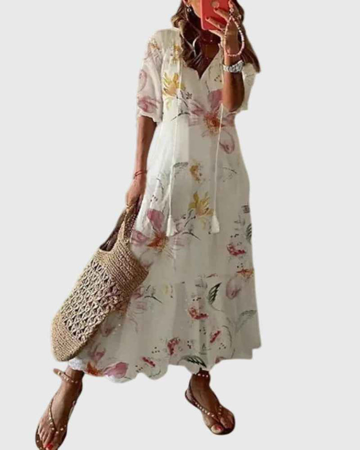 Amalia | Vintage Boho Maxi Sommerkleid
