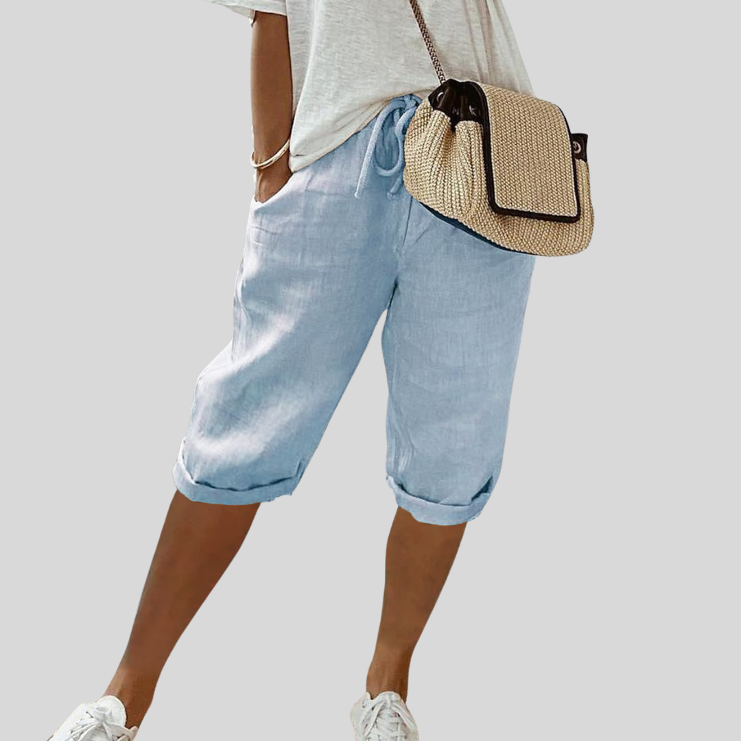 Kurze Fliessende Bequeme Elegante Hose