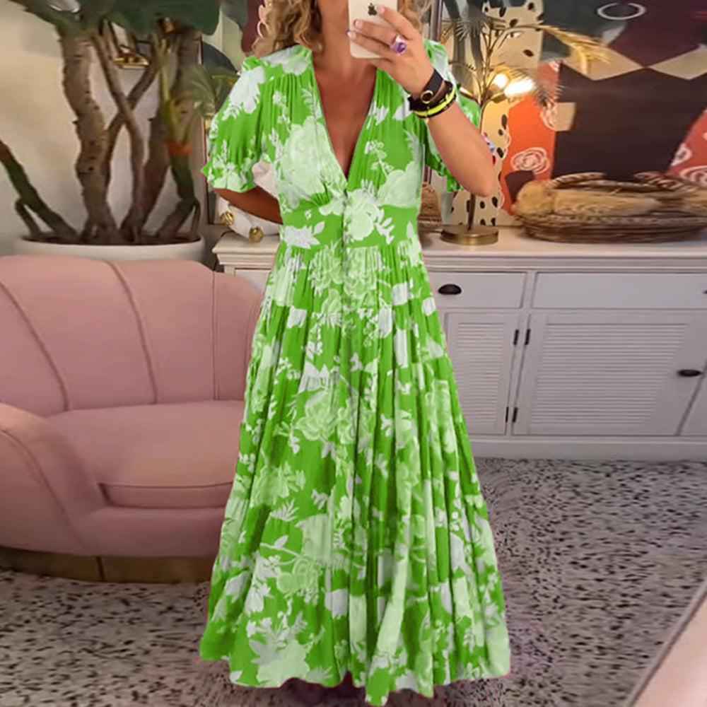 Floriana - Vibrierende Blumenkleid