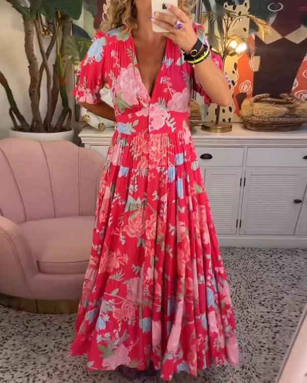 Floriana - Vibrierende Blumenkleid