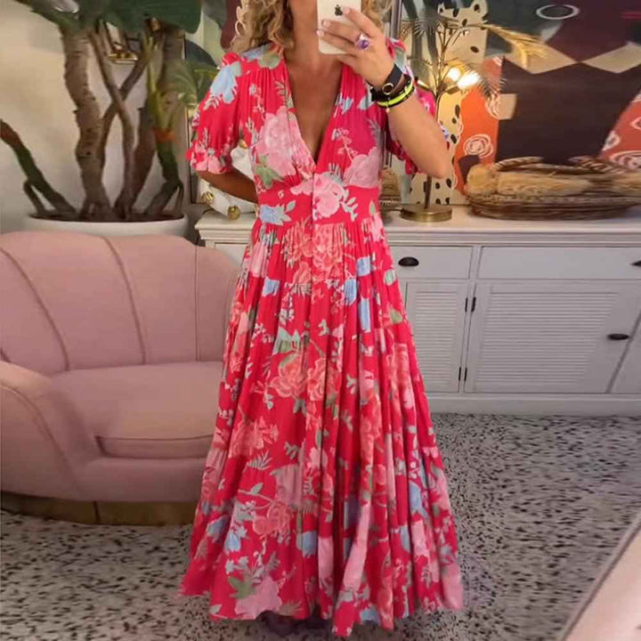 Floriana - Vibrierende Blumenkleid