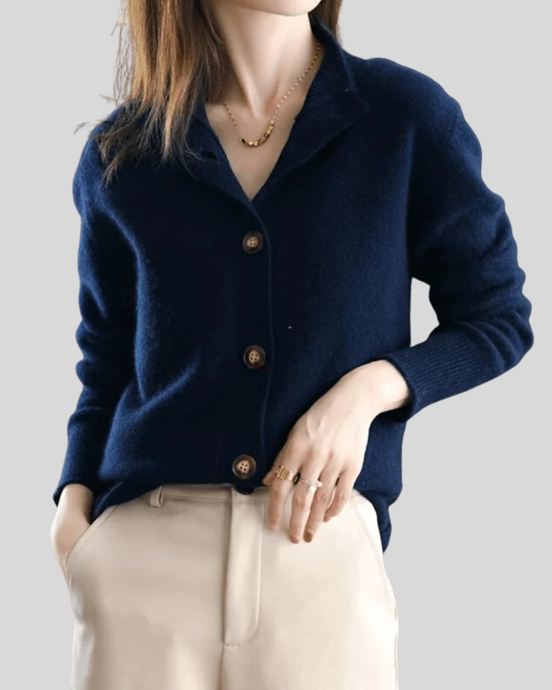 Stéphanie | Retro Stil Kaschmir Cardigan