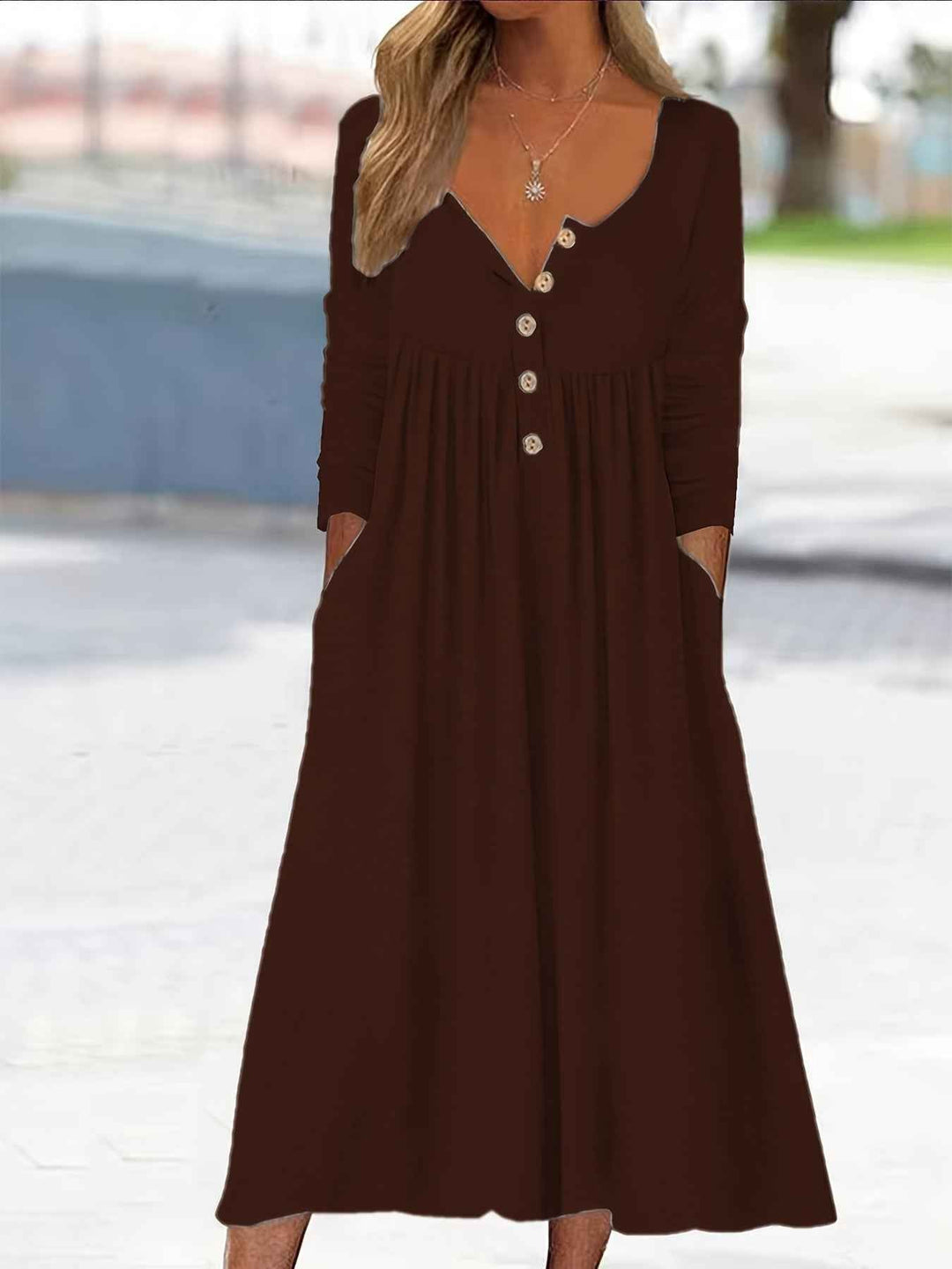 ZARA | MIDI-KLEID MIT KNÖPFEN VORN