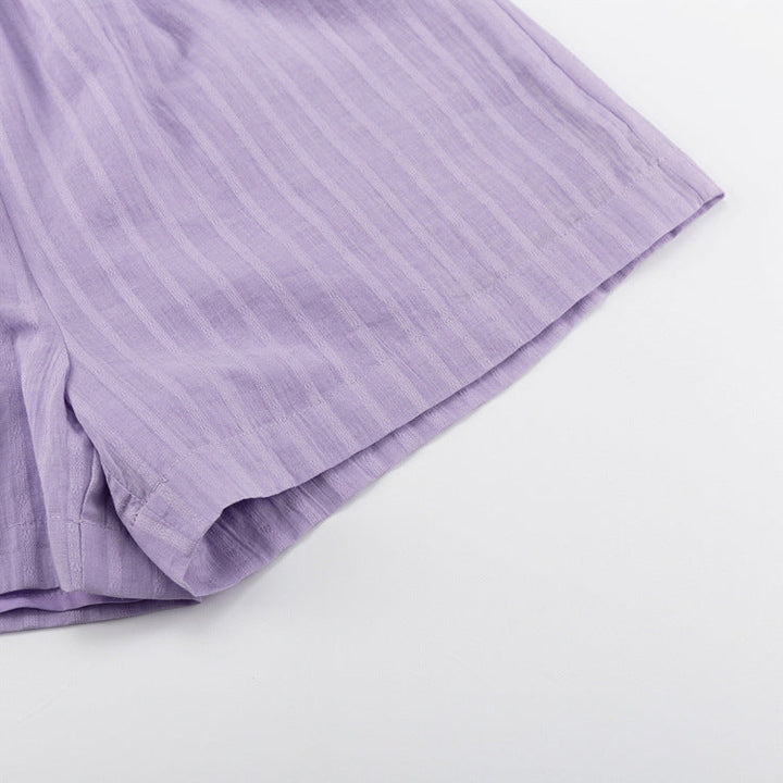Viola - Ensemble mit Knopfs Hemd und Luftigen Shorts
