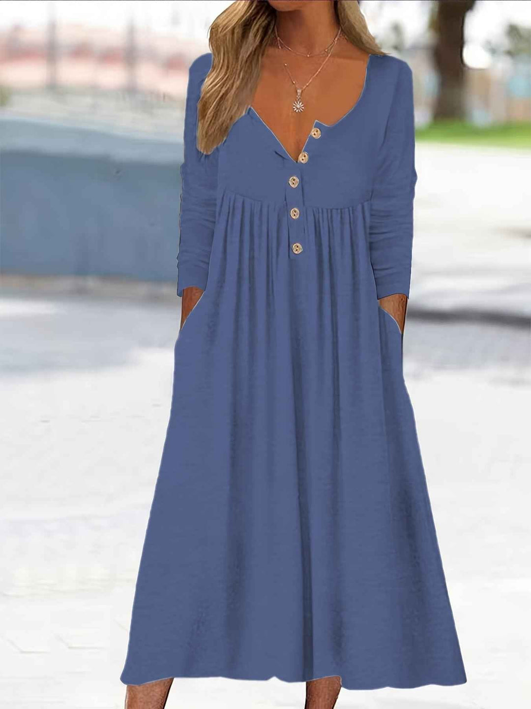 ZARA | MIDI-KLEID MIT KNÖPFEN VORN