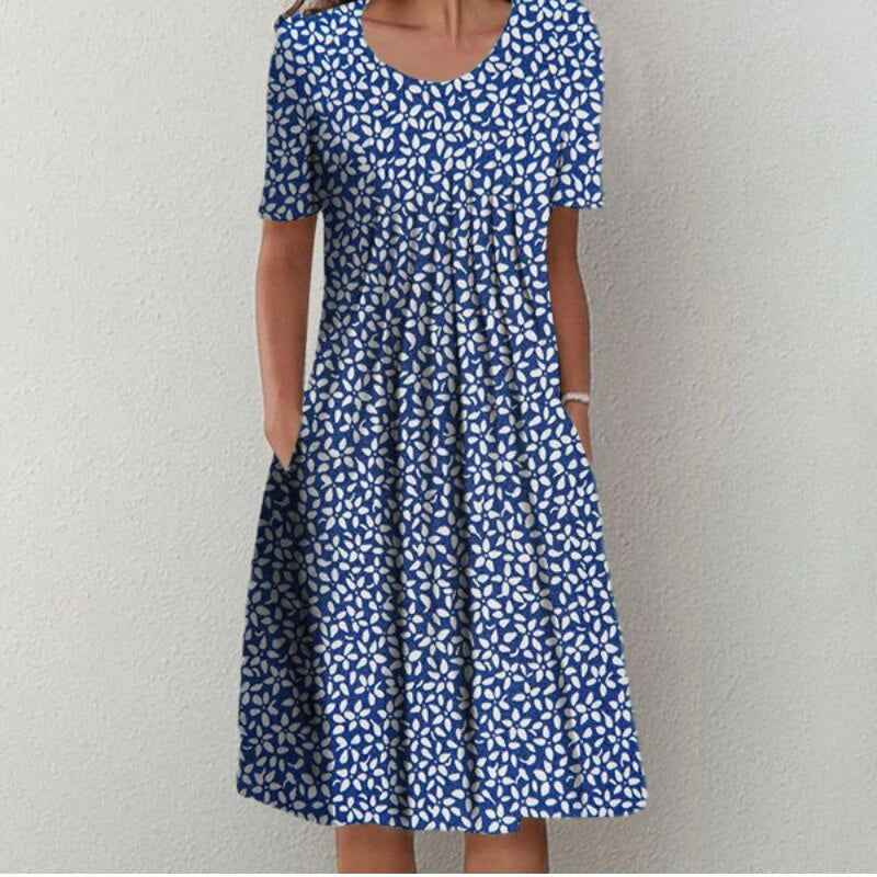 Hailey | Elegante und lässige Blumenkleid mit Taschen