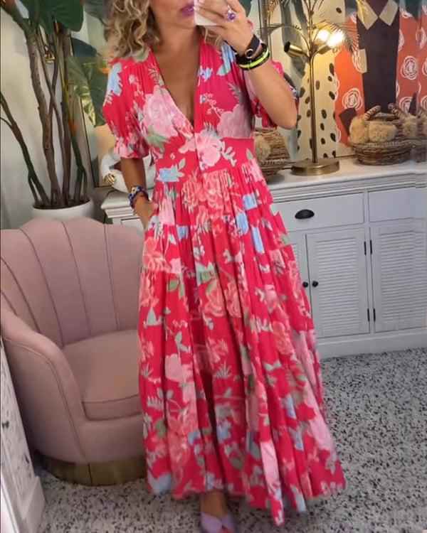 Floriana - Vibrierende Blumenkleid