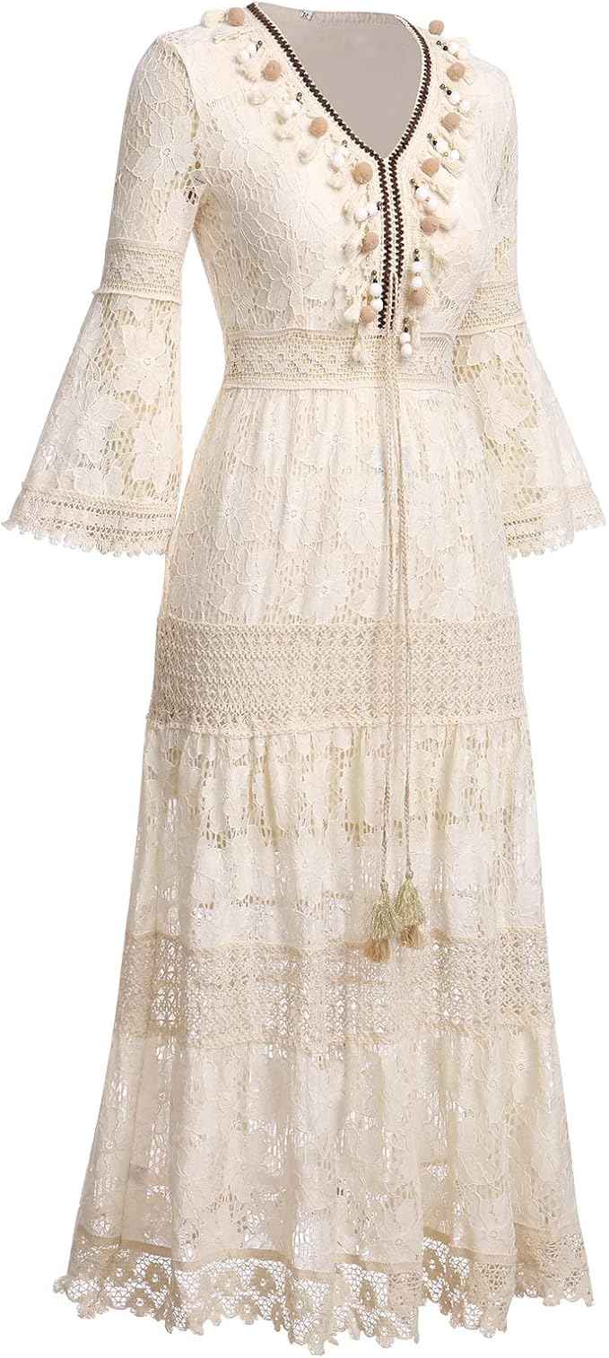 Amary - Boho Spitze Kleid