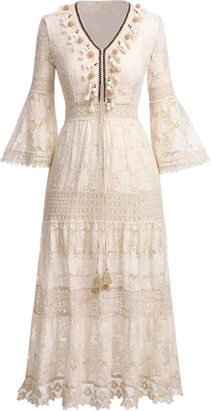Amary - Boho Spitze Kleid