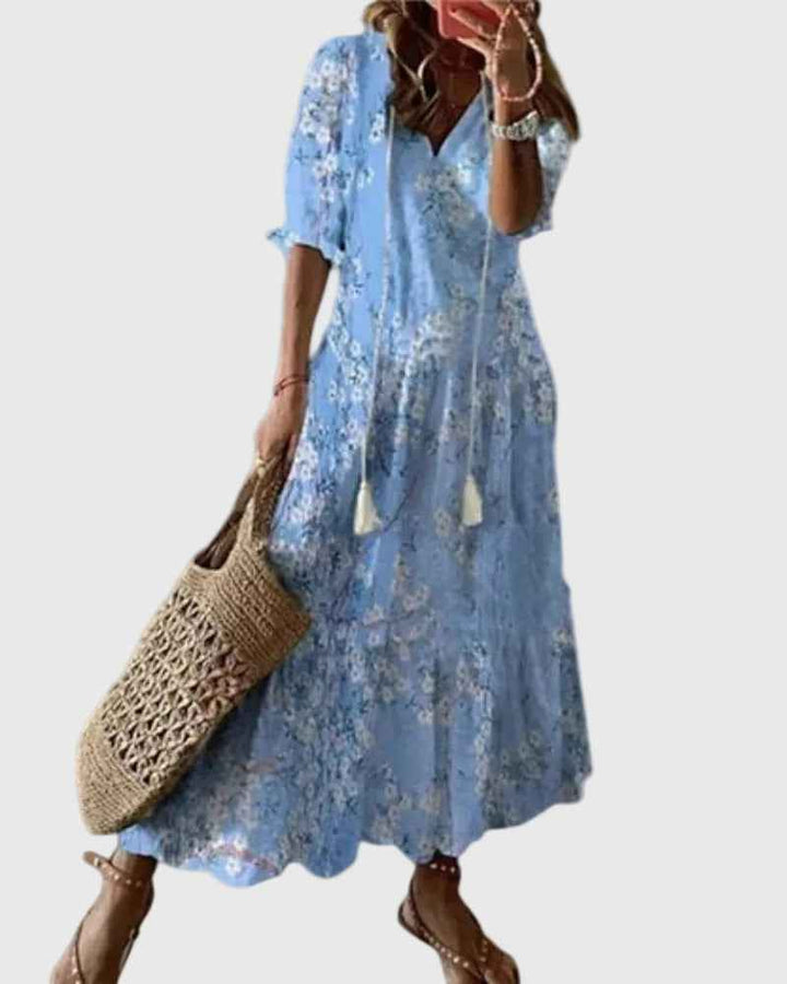Amalia | Vintage Boho Maxi Sommerkleid
