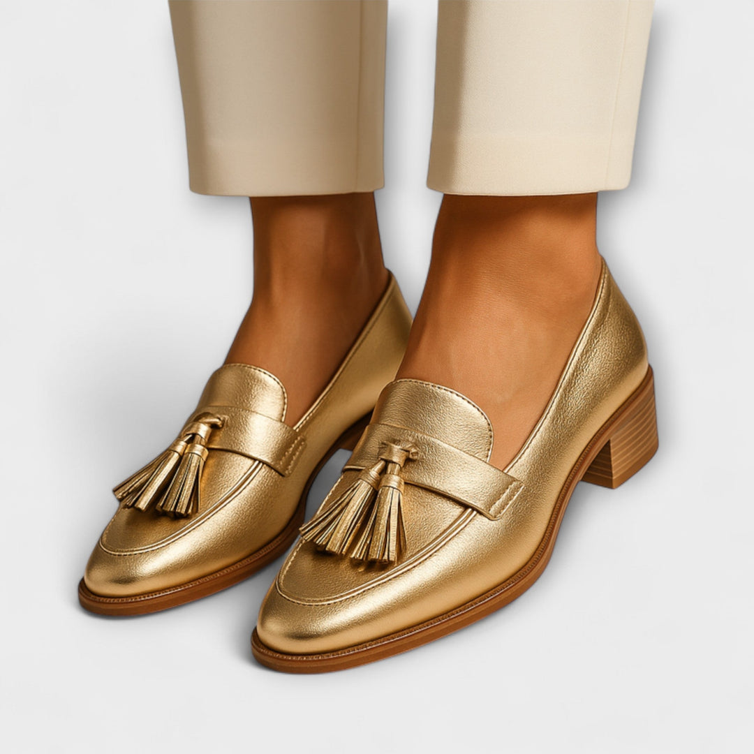 Céleste™ | Goldene Loafers