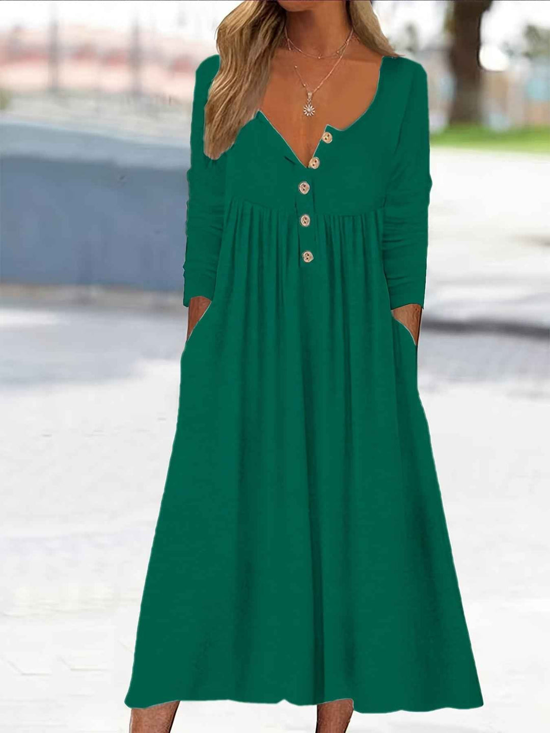 ZARA | MIDI-KLEID MIT KNÖPFEN VORN
