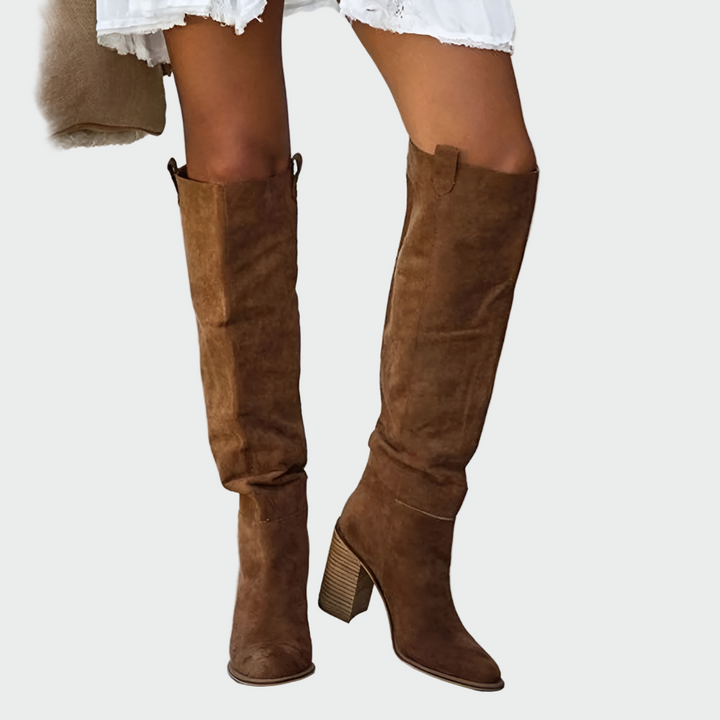 Lederne orthopädische Stiefel bis zum Knie