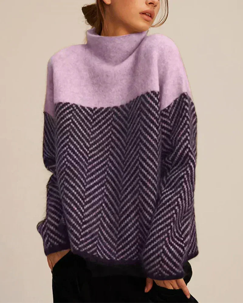 Norah | Baumwollpullover mit hohem Kragen