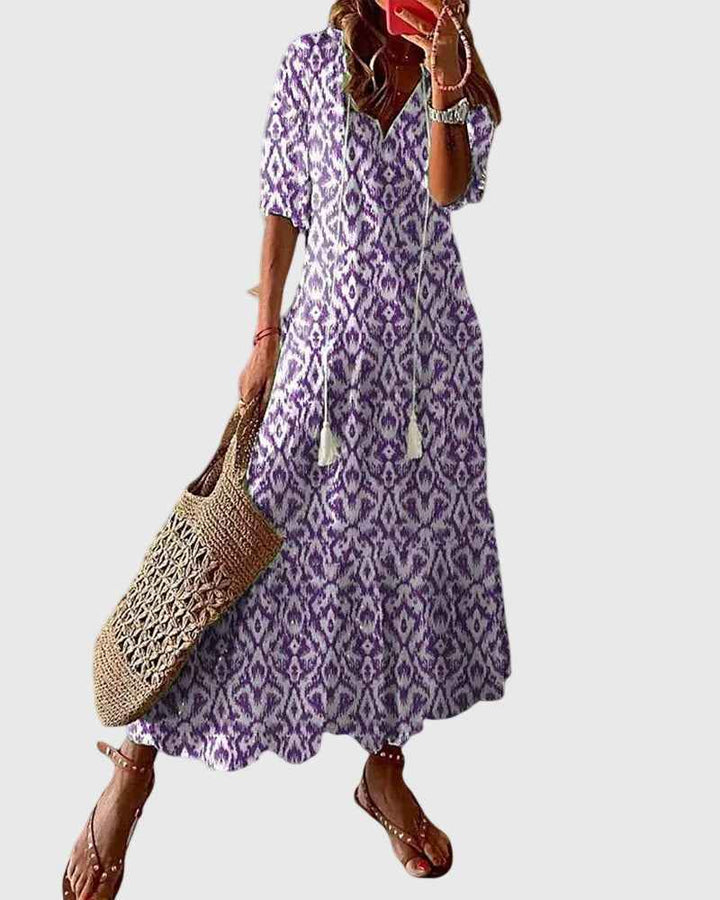 Amalia | Vintage Boho Maxi Sommerkleid