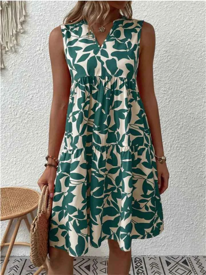 TASHA | MIDI KLEID FLIEssENDE AUSBLOOMUNG