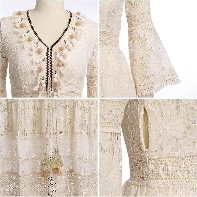 Amary - Boho Spitze Kleid