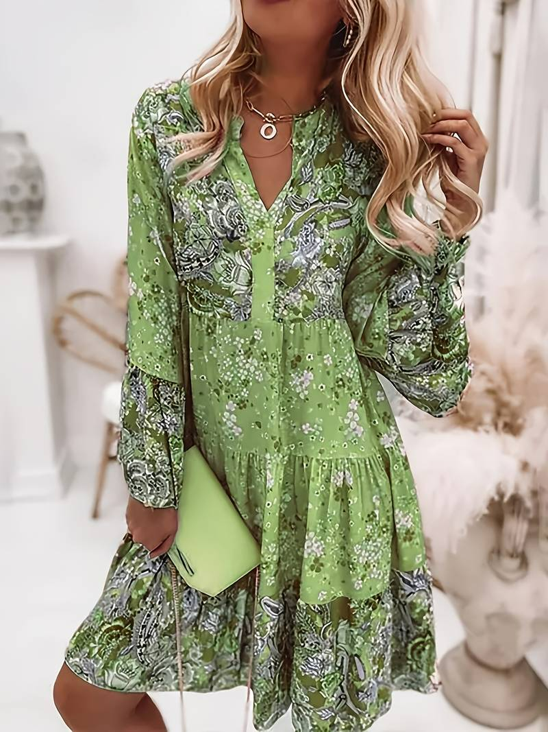 Eira - Boho Gedrucktes Kleid