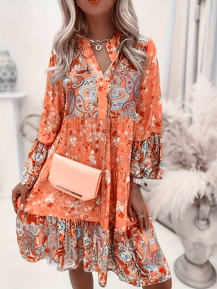 Eira - Boho Gedrucktes Kleid