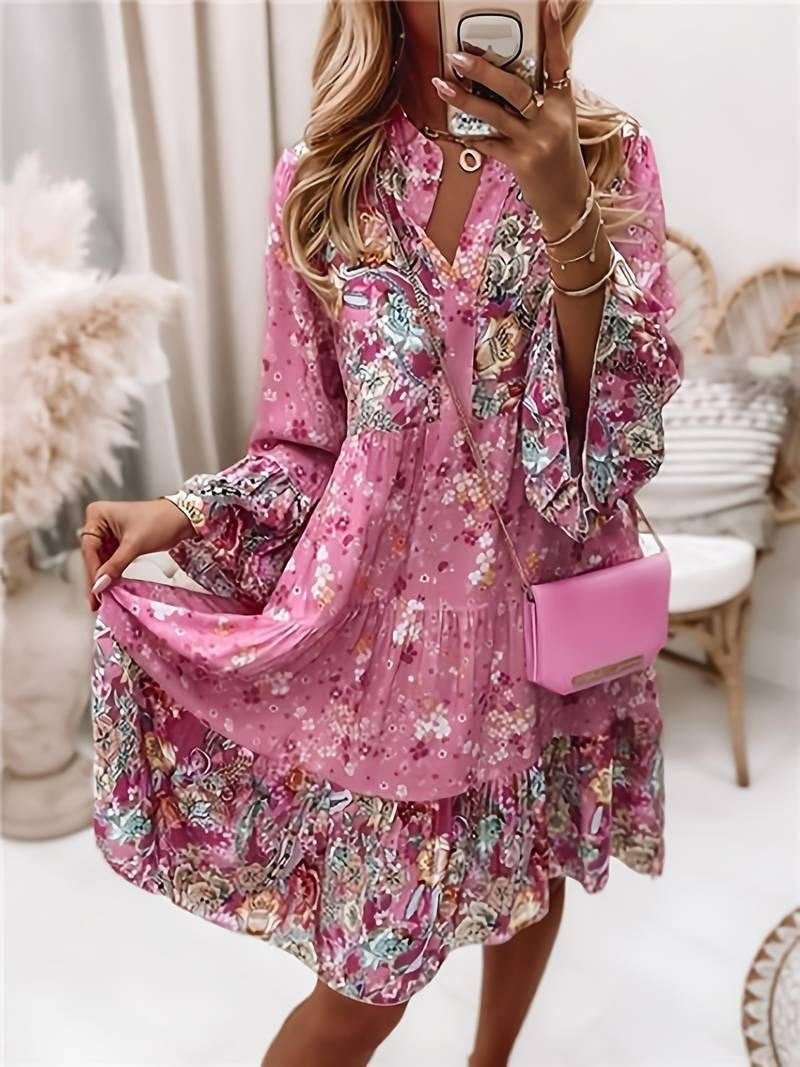 Eira - Boho Gedrucktes Kleid