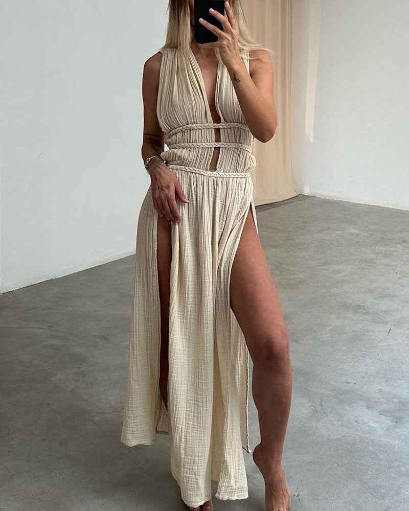 Zolla - Textur Kleid mit Schlitz