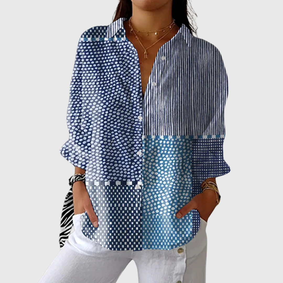Leichte und bunte bedruckte Bluse