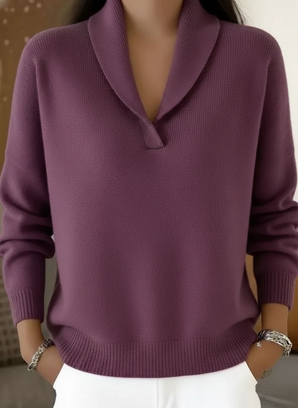 Elise™ | V-Ausschnitt Pullover