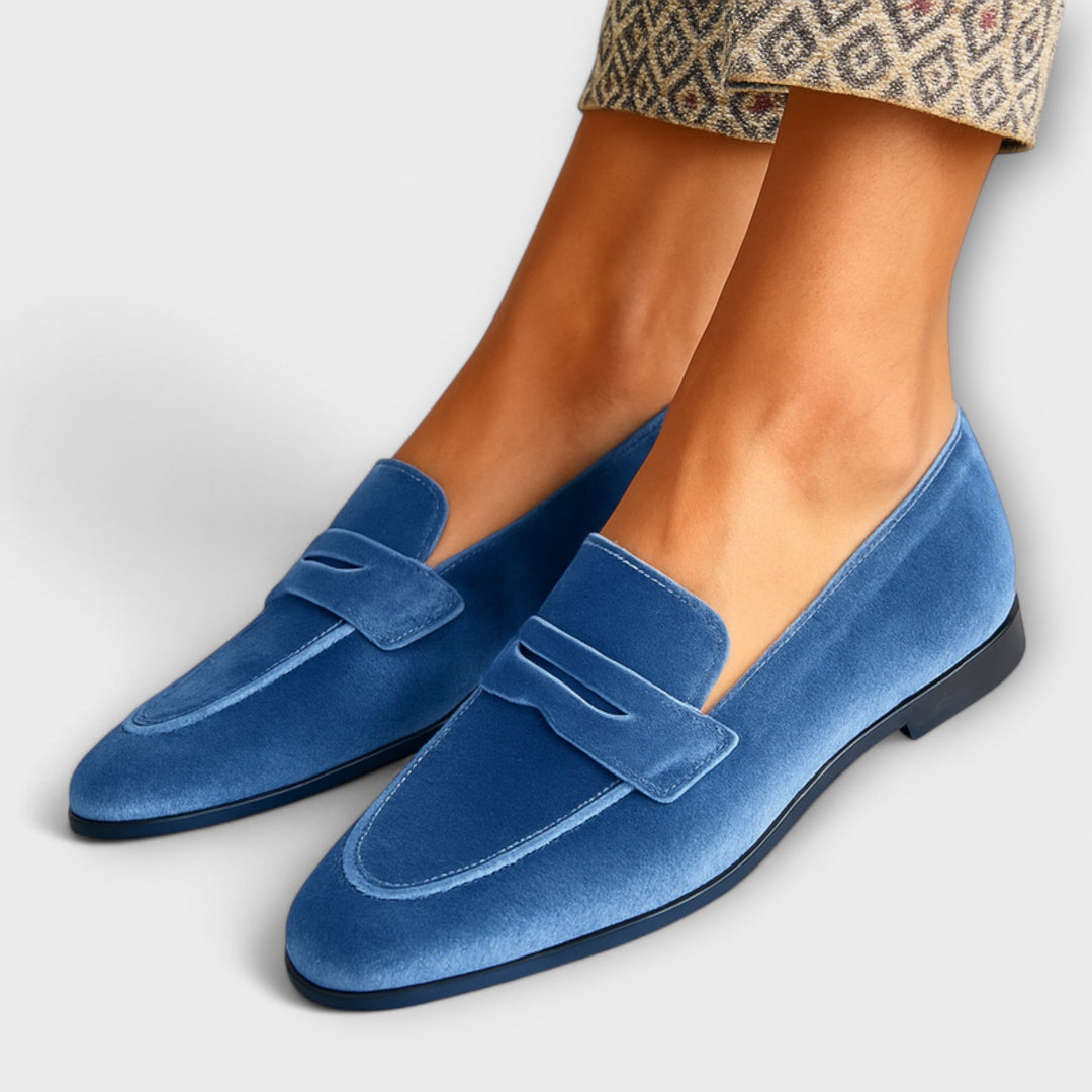 Louise™ | Weiche Samt-Mokassins