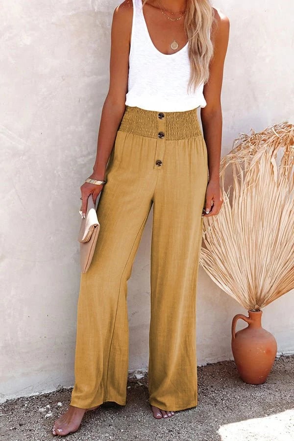 Riana - Hohe Taille Relaxed Hose