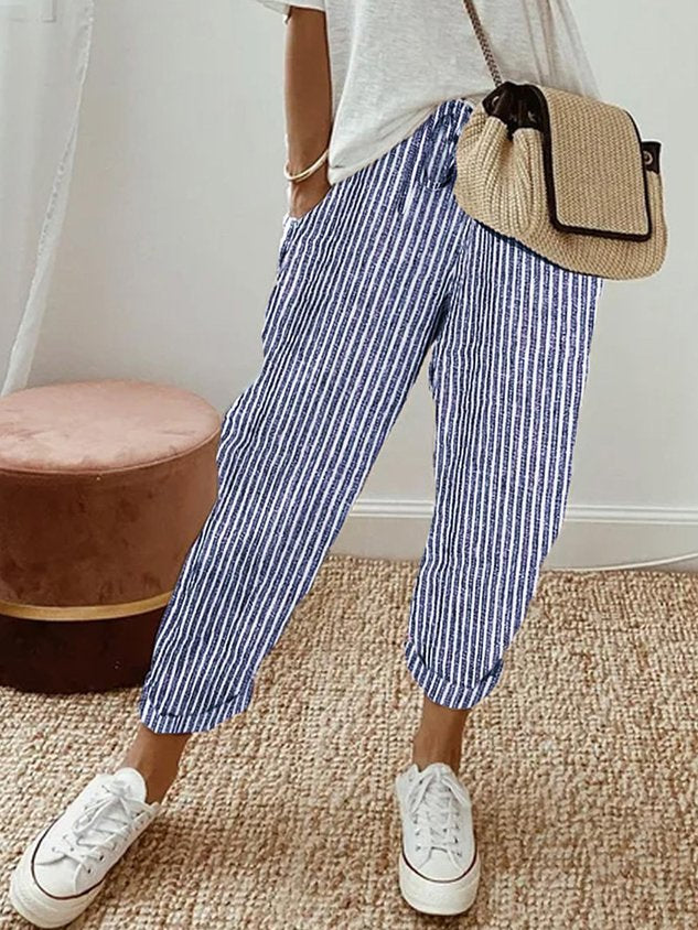 Elegante Bequeme Fliessende Hose
