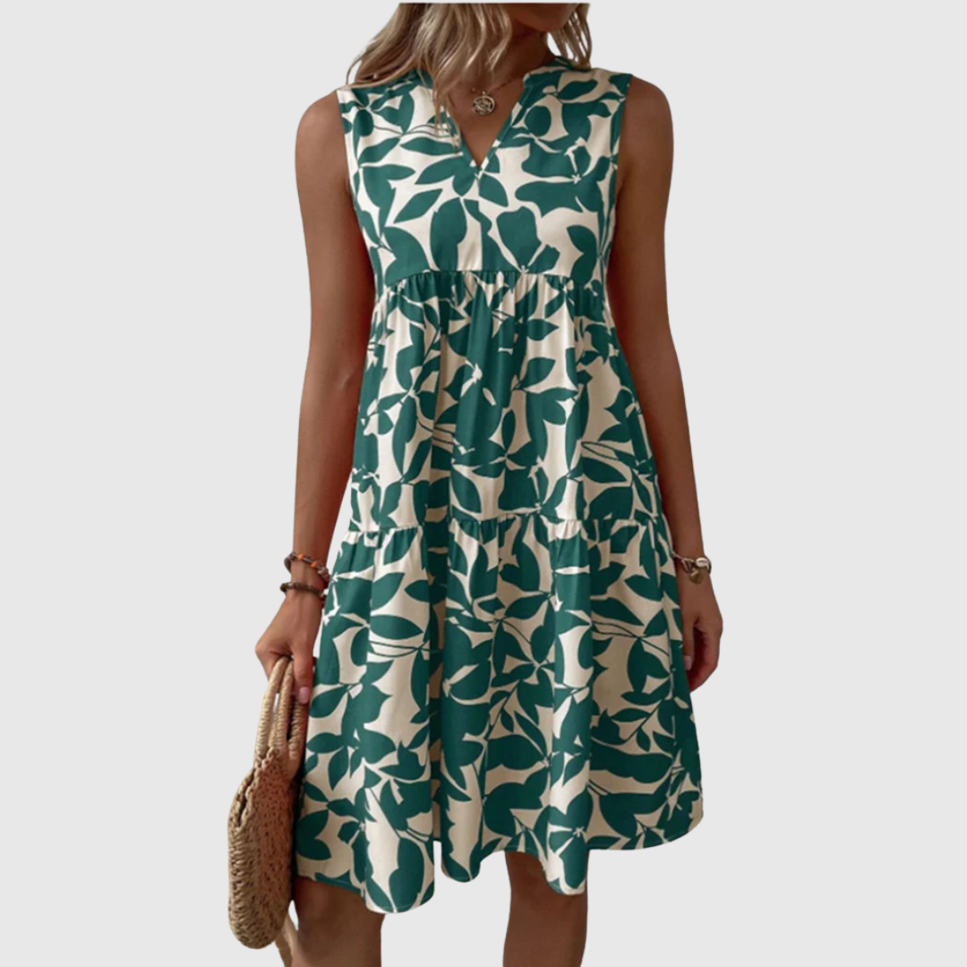 TASHA | MIDI KLEID FLIEssENDE AUSBLOOMUNG
