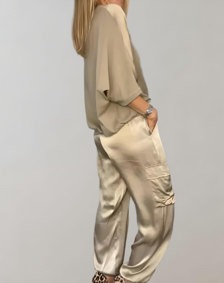 Finley - Lounge Cargo Set Seide
