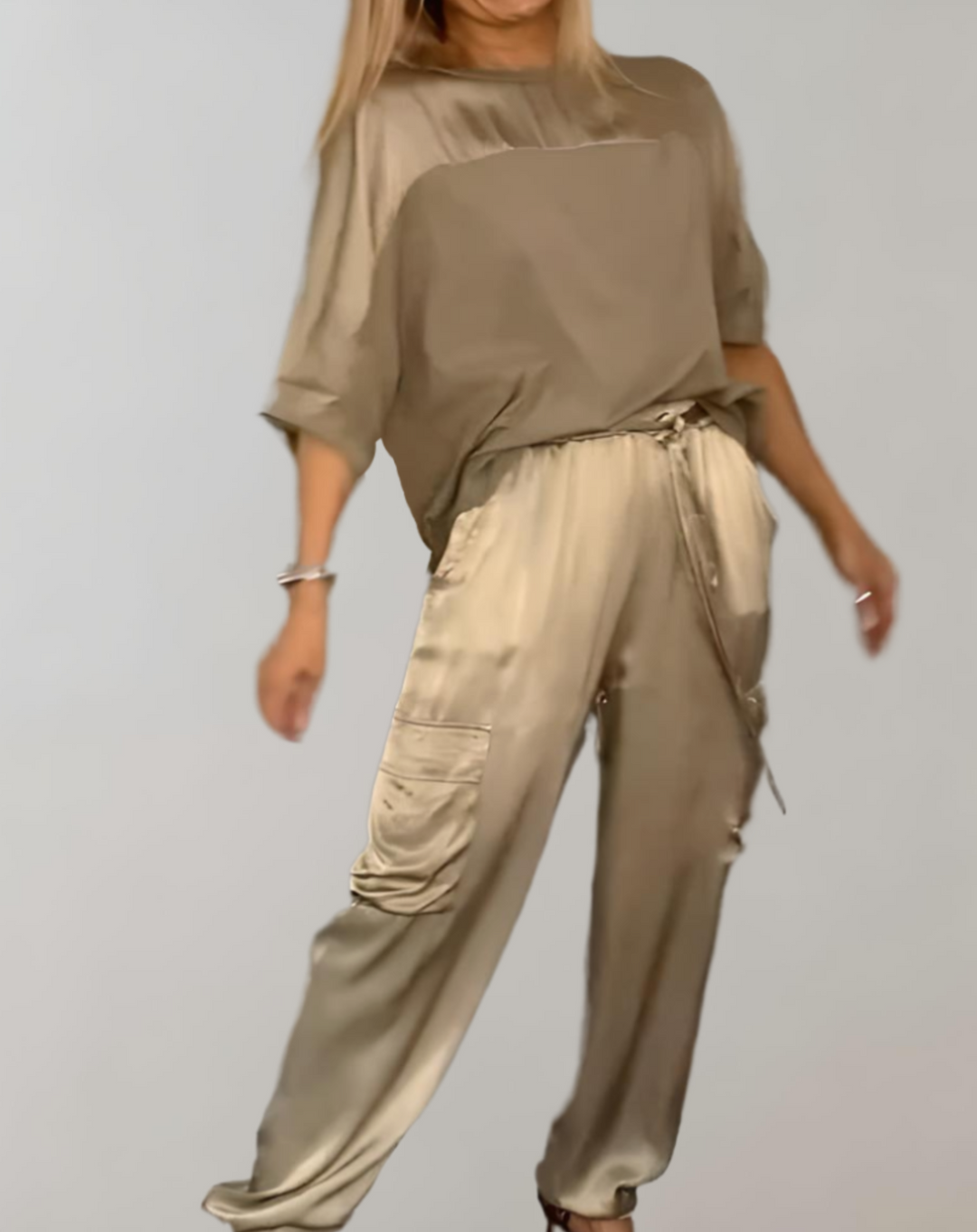 Finley - Lounge Cargo Set Seide