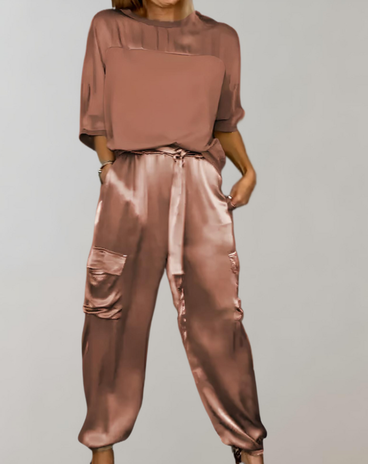 Finley - Lounge Cargo Set Seide