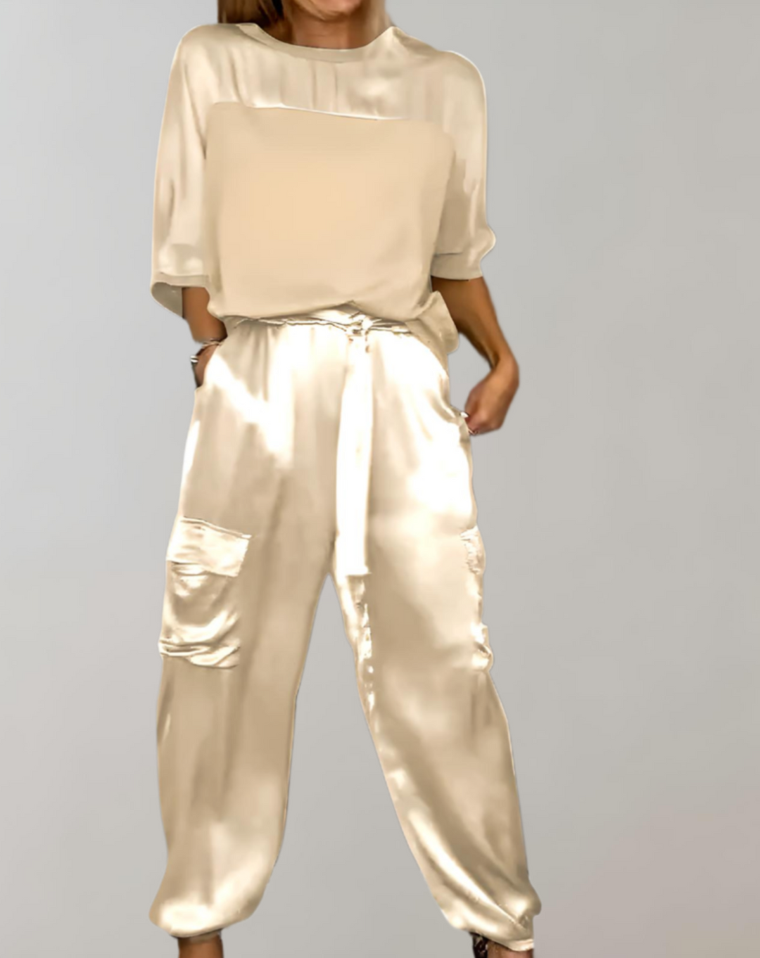 Finley - Lounge Cargo Set Seide