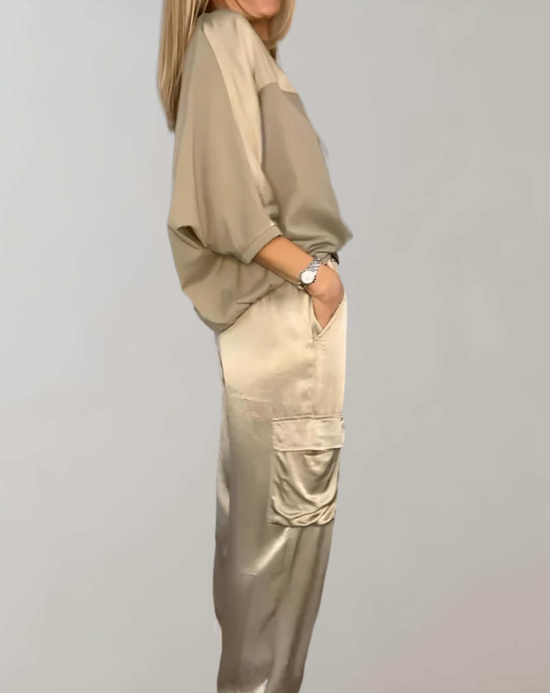 Finley - Lounge Cargo Set Seide