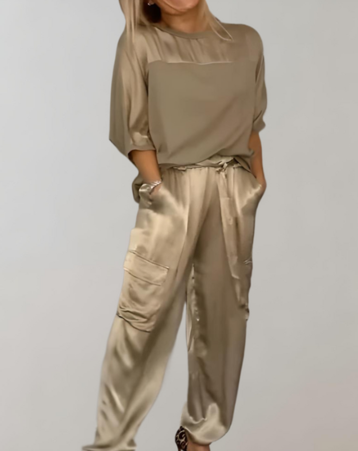 Finley - Lounge Cargo Set Seide