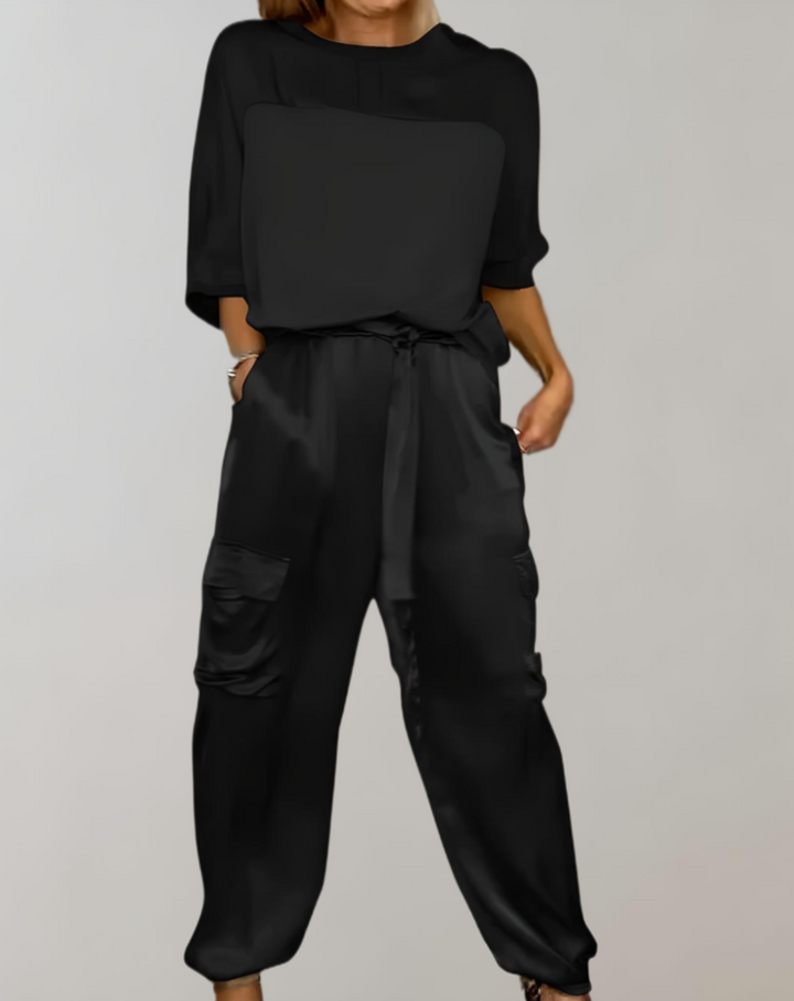 Finley - Lounge Cargo Set Seide