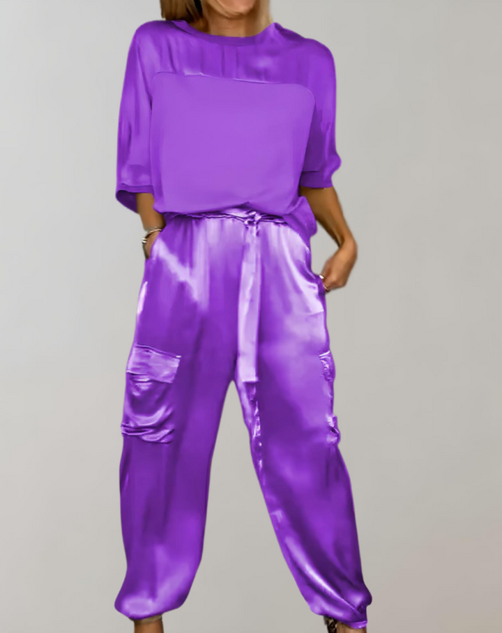 Finley - Lounge Cargo Set Seide