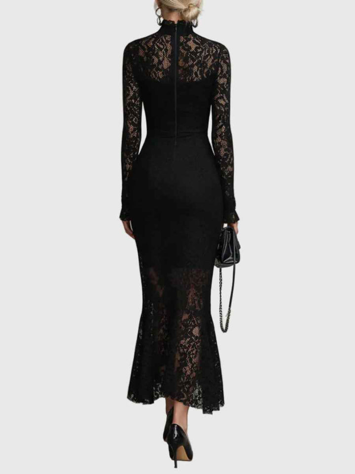 Monica | Maxikleid mit Eleganten Kanten und Ausgestelltem Saum
