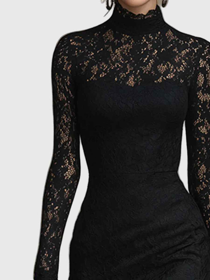 Monica | Maxikleid mit Eleganten Kanten und Ausgestelltem Saum