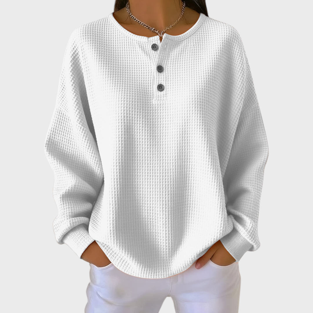 Louise | Pullover aus weichem gewaffelten Strick