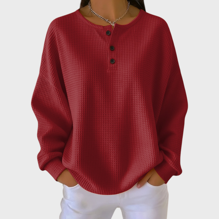 Louise | Pullover aus weichem gewaffelten Strick