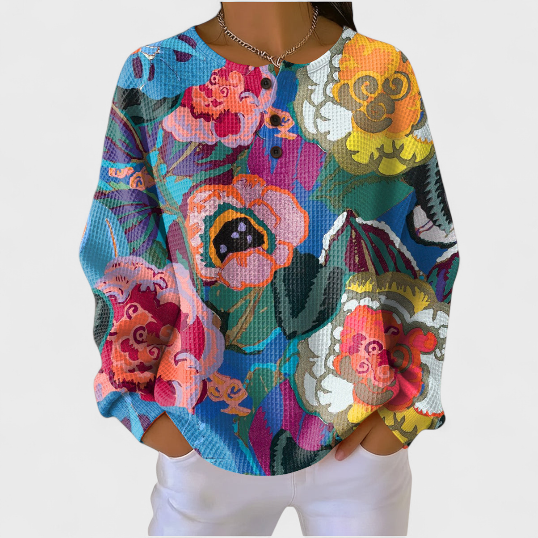 Chloé | Sweatshirt mit grossen bunten Blumen