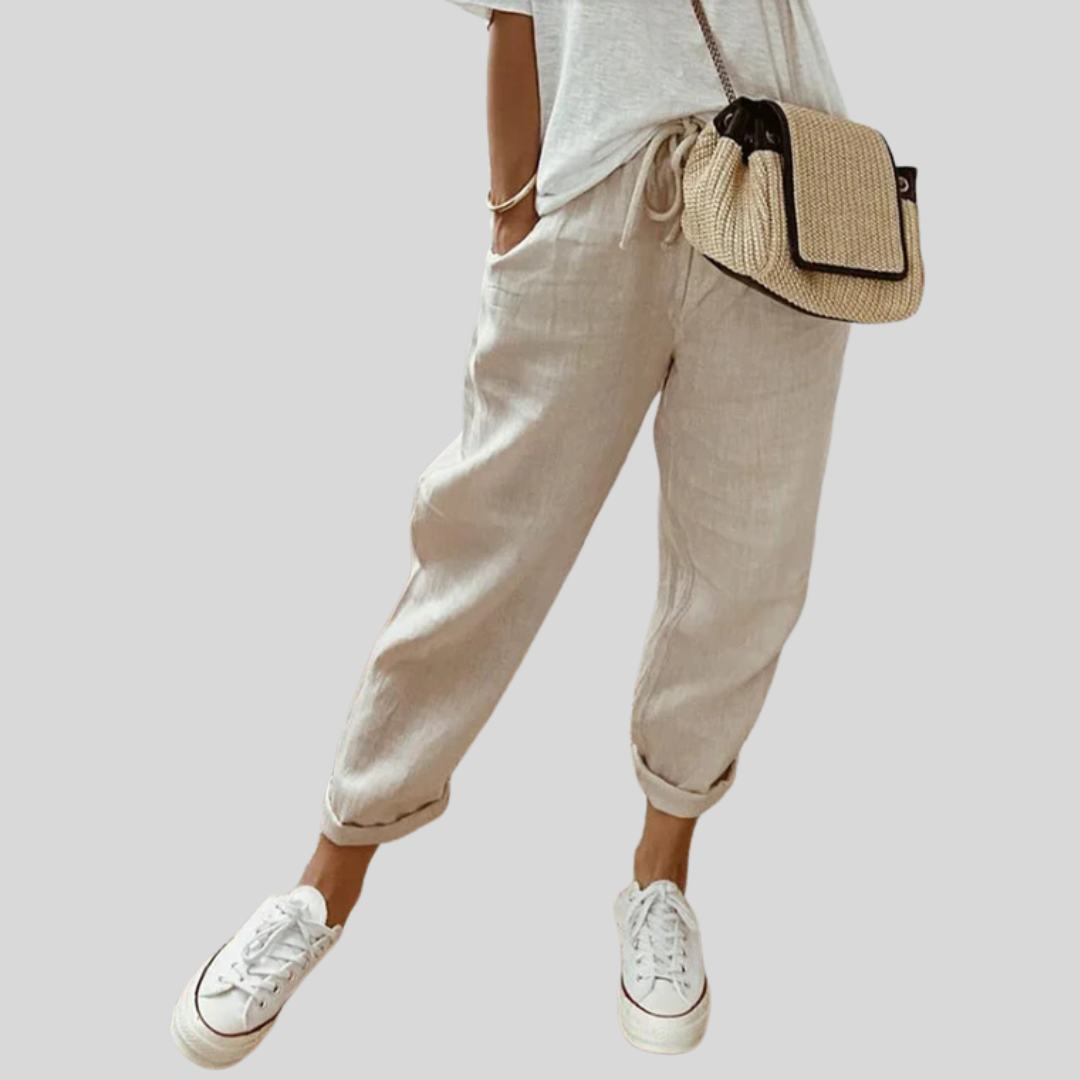 Elegante Bequeme Fliessende Hose