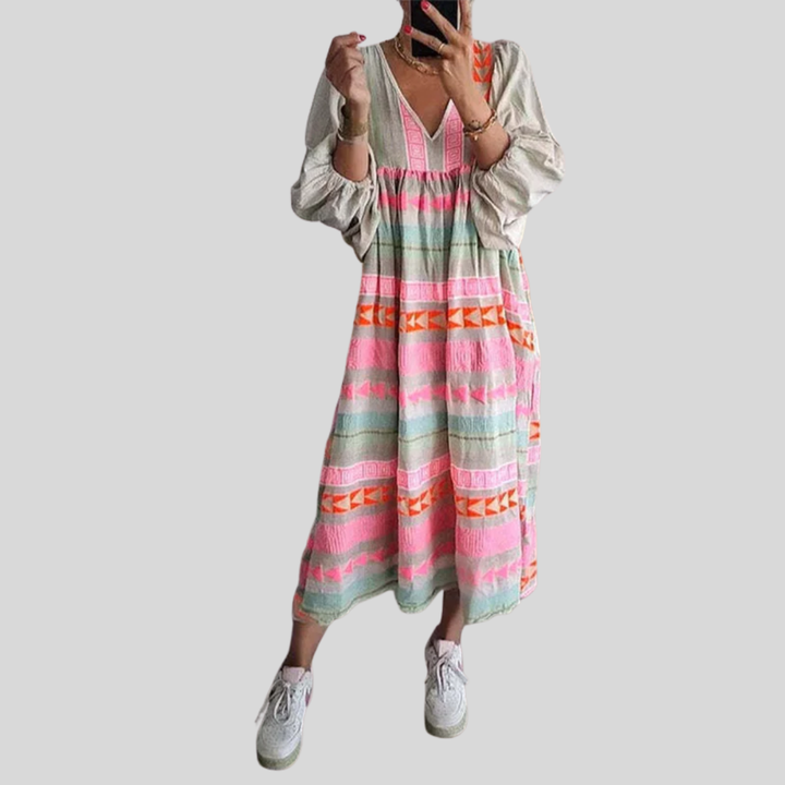 Jessenia - Boho Bequeme Kleid