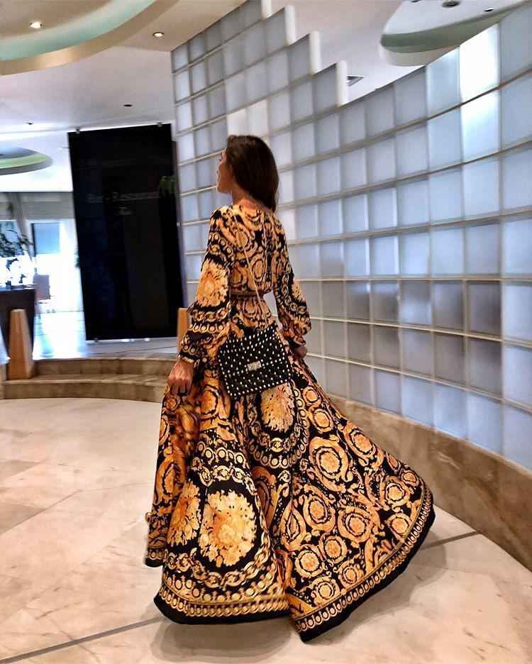 Faye - Boho Gedrucktes Kleid