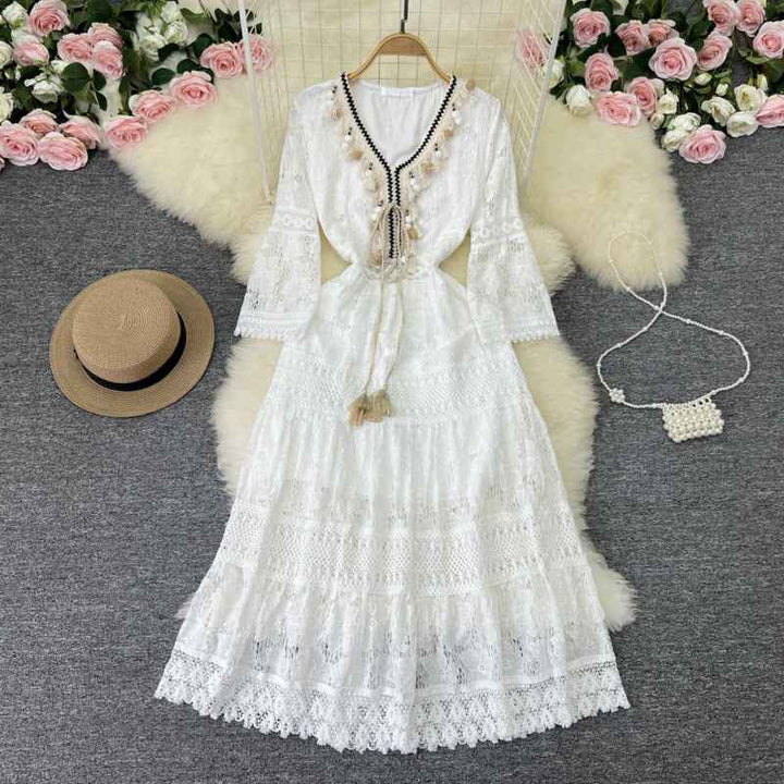 Amary - Boho Spitze Kleid
